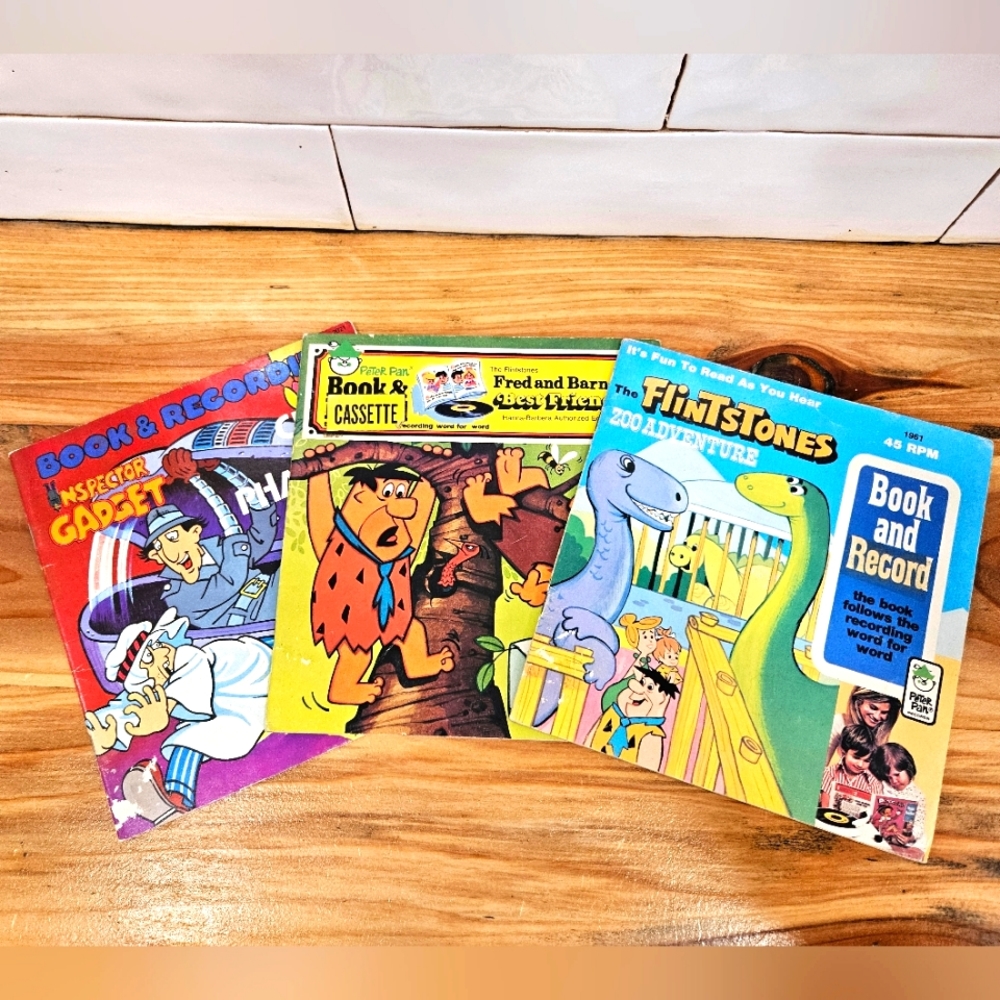 Vintage Cartoon Paperback Cassette & Book Stories Bundle